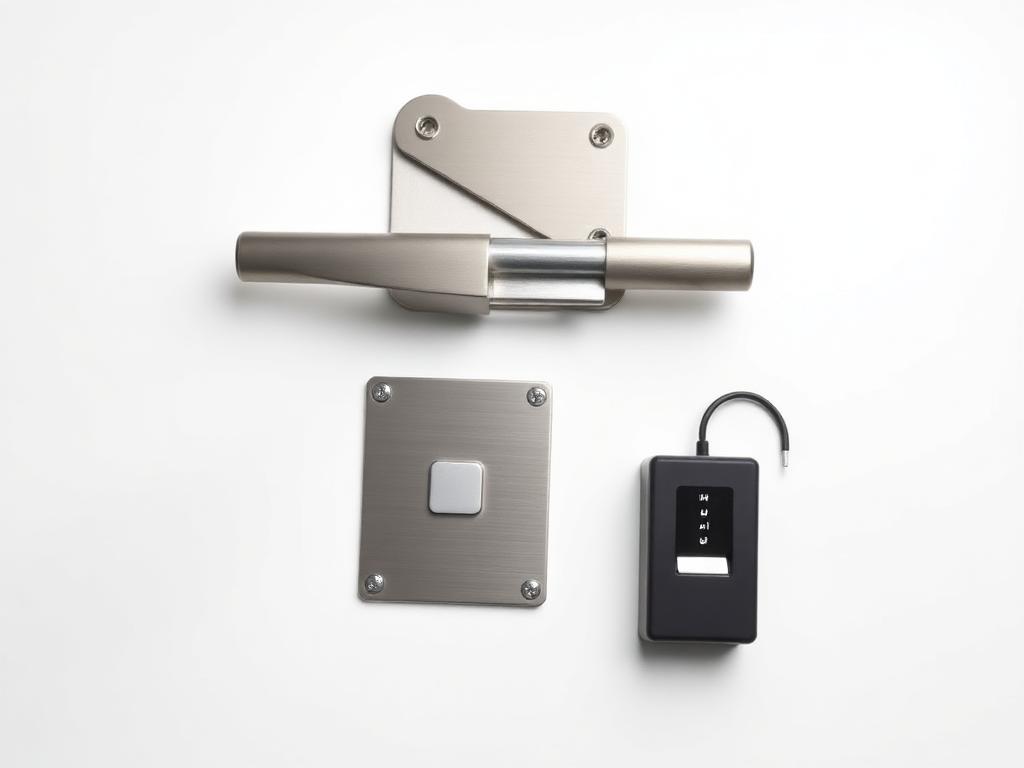 Electromagnetic door lock, exit button and power supply access control kit